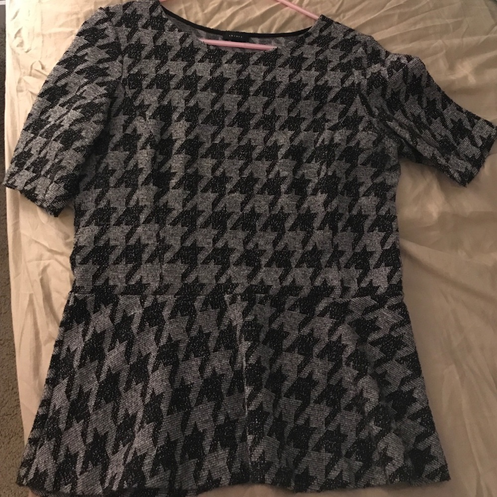 Theory herringbone peplum top